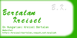 bertalan kreisel business card